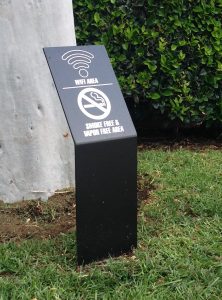 Smoke free area site sign