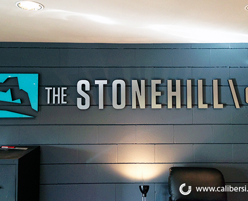 StoneHill Foam Brushed Silver Laminate Orange County - Caliber Signs & Imaging in Irvine Call: 949-748-1070