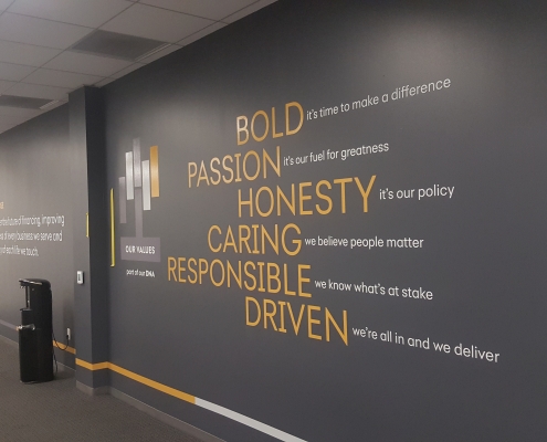 Core Value Statement Wall Graphics in Irvine CA