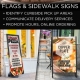 Sidewalk signs for curbside pickup and delivery in Irvine CA