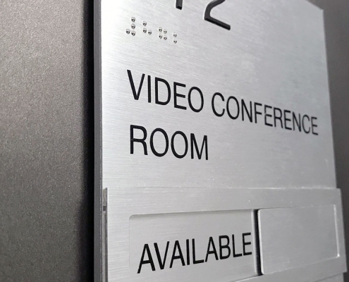 Video Conference ADA and Braille Signs