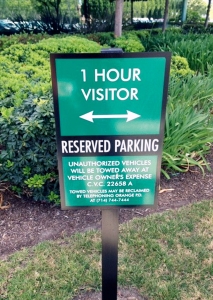 RESERVED PARKING SIGN – POST