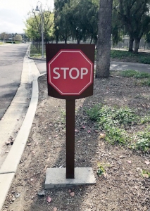 Custom Property Stop Signs in Orange County CA