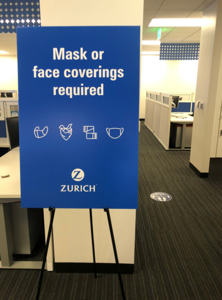 Mask and Face Covering Signs for Offices in Orange County CA