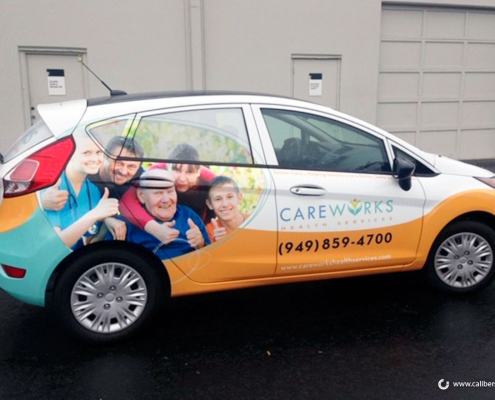 Car Wrap Full Color Graphics Care Works Wrap Irvine CA Caliber Signs and Imaging