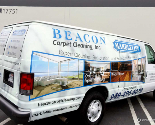 Commercial Van Wrap Carpet Company Beacon Carpet Cleaning Caliber Signs and Imaging