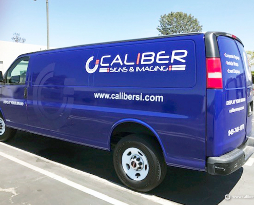 Corporate Vehicle Wrap Van Graphics Irvine CA Caliber Signs and Imaging