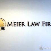 Custom 3D Logo Wall Sign Meier Law Firm Newport Beach CA Caliber Signs and Imaging
