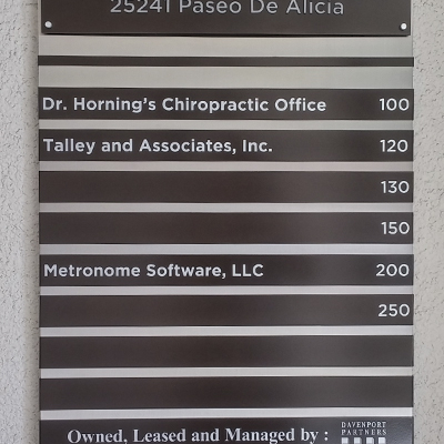 Custom Directory Sign with Tenant Strips Davenport Partners Laguna Hills CA Caliber Signs and Imaging 2