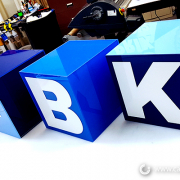 Custom Sign Cubic Sign KBF Standalone Irvine CA Caliber Signs and Imaging