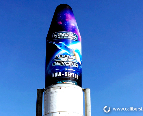 Discovery Museum Rocket Wrap Santa Ana CA Caliber Signs and Imaging