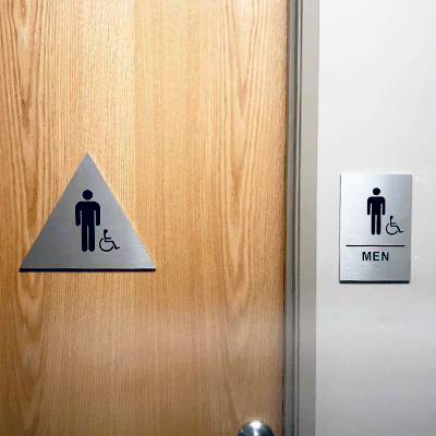 Men Restrooms Sign