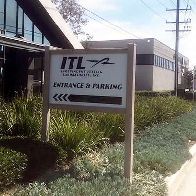ITL post and panel signs
