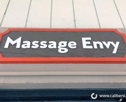 Massage sandblasted sign