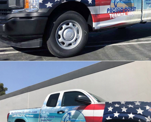 Truck Wraps Pacific Coast Termite Caliber Signs and Imaging