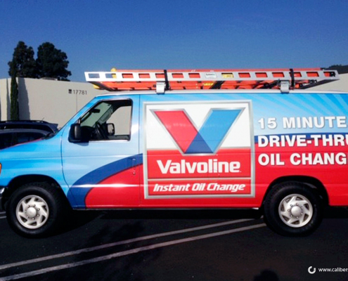 Van Full Wrap Vehicle Advertising Valvoline Mobile Advertising Caliber Signs and Imaging