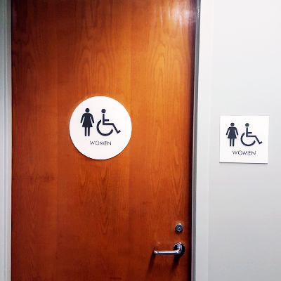 Women Restrooms Sign