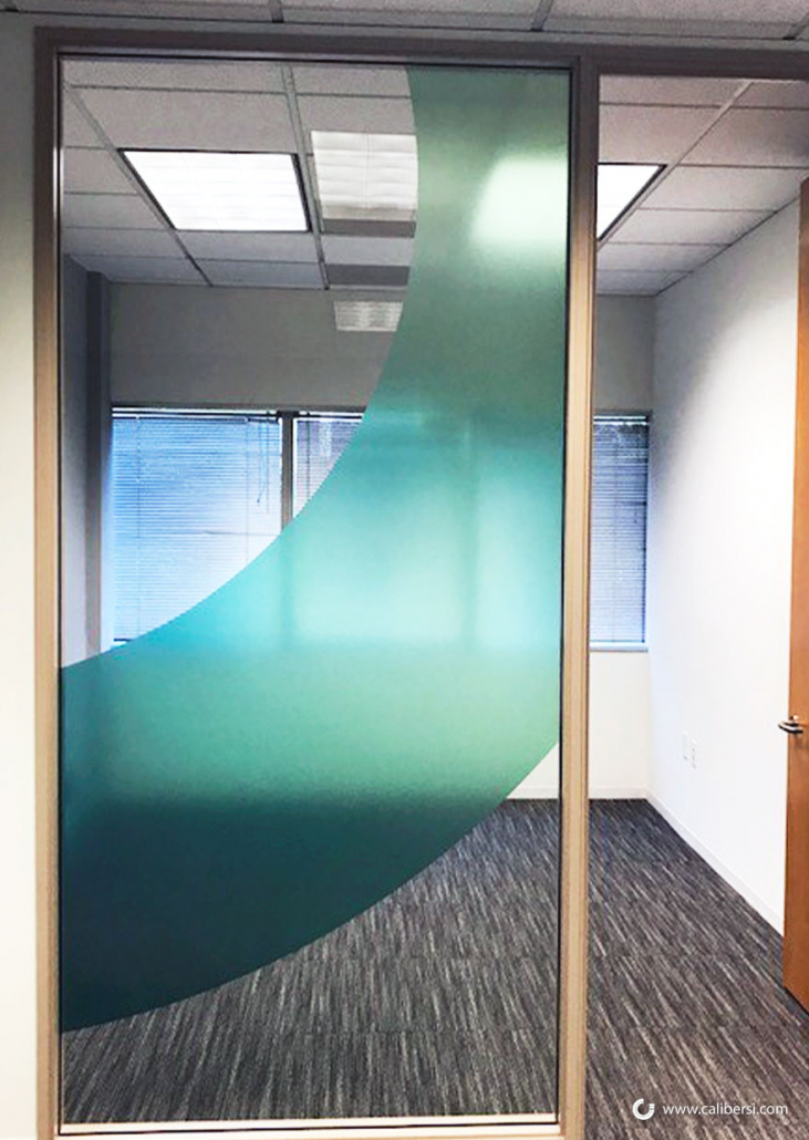 Office Window Glass Distraction Graphics in Orange County CA