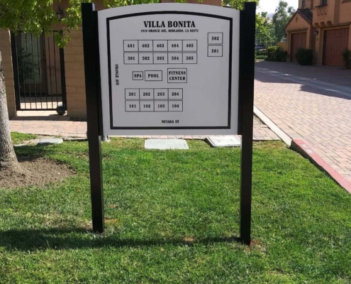 Villa bonita directory site sign